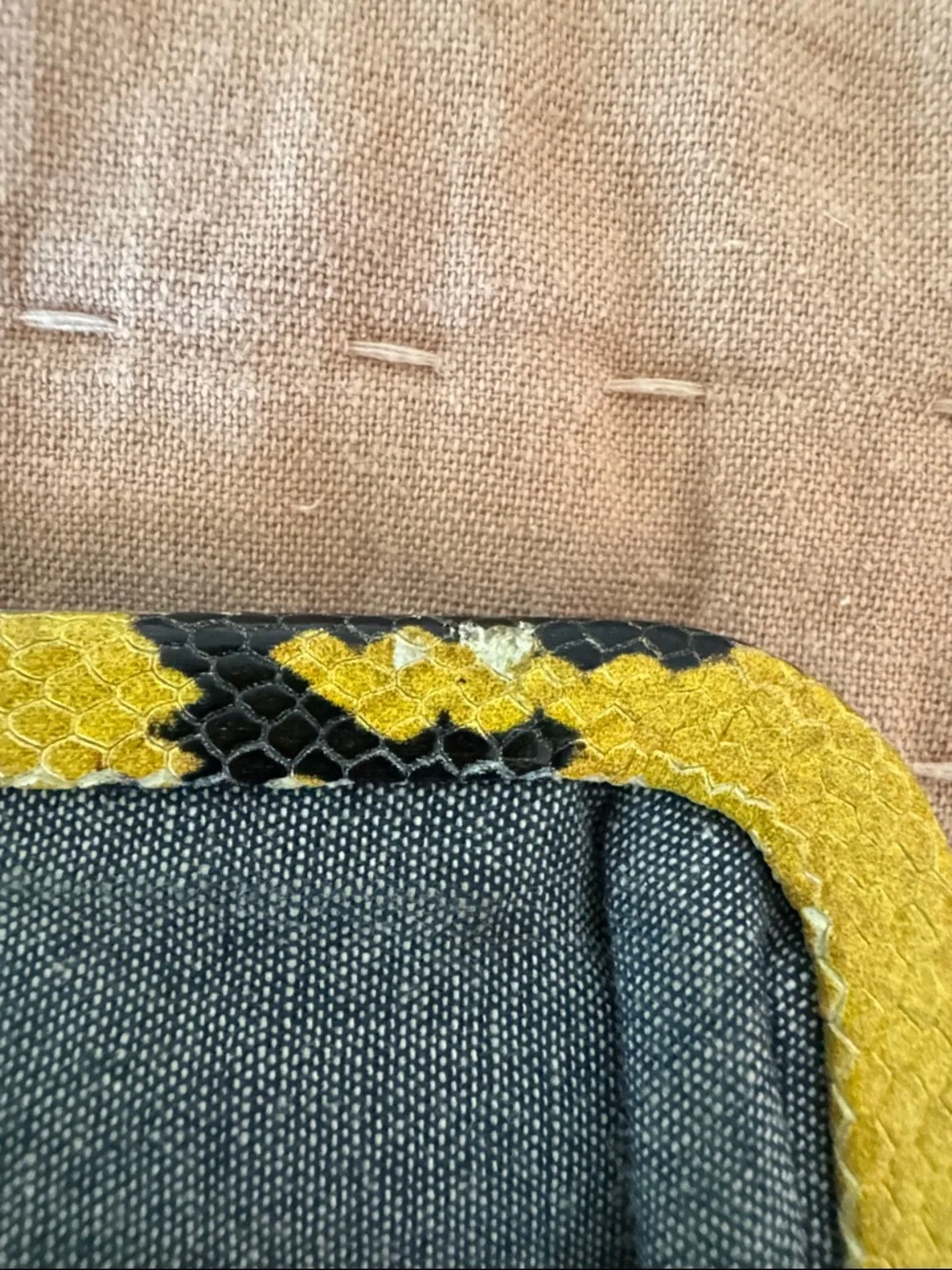 Multicolor Striped Snake-Print Chain Clutch - Picture 3 of 4